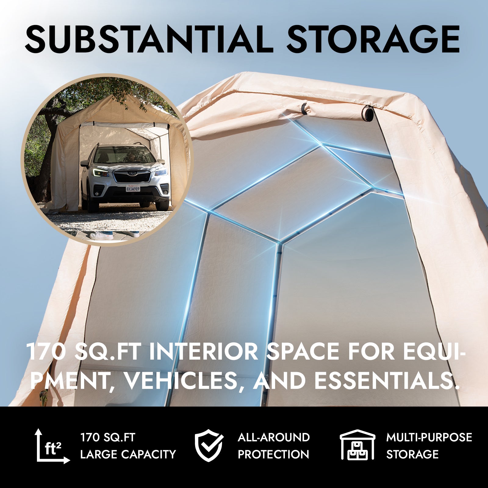 10 ft. x 17 ft. Portable Garage