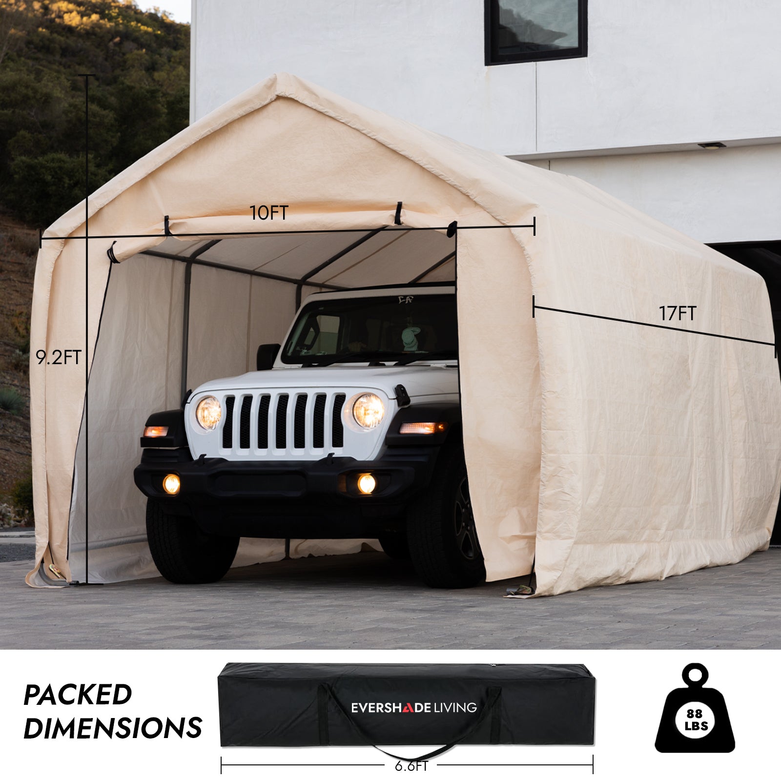 10 ft. x 17 ft. Portable Garage