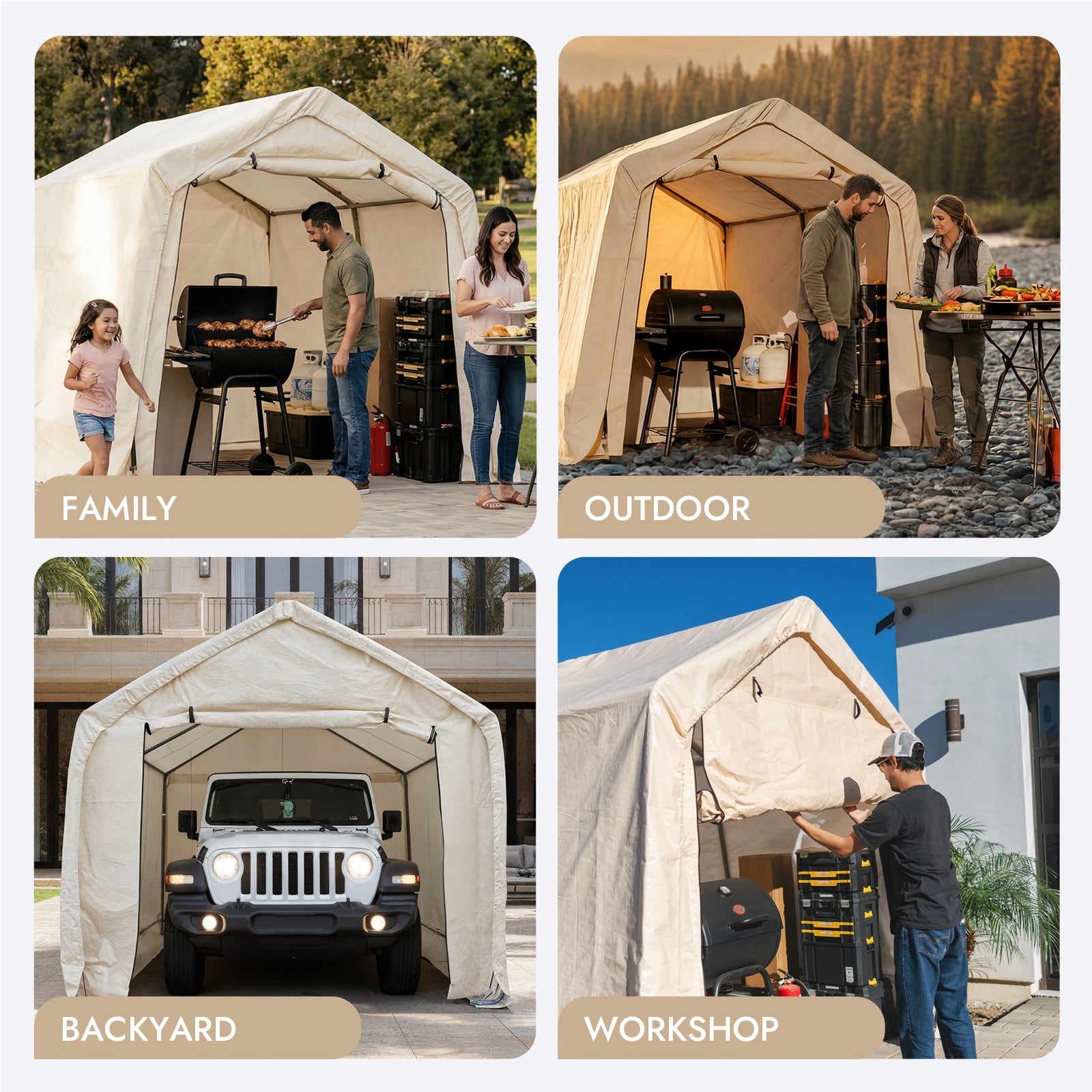 10 ft. x 17 ft. Portable Garage