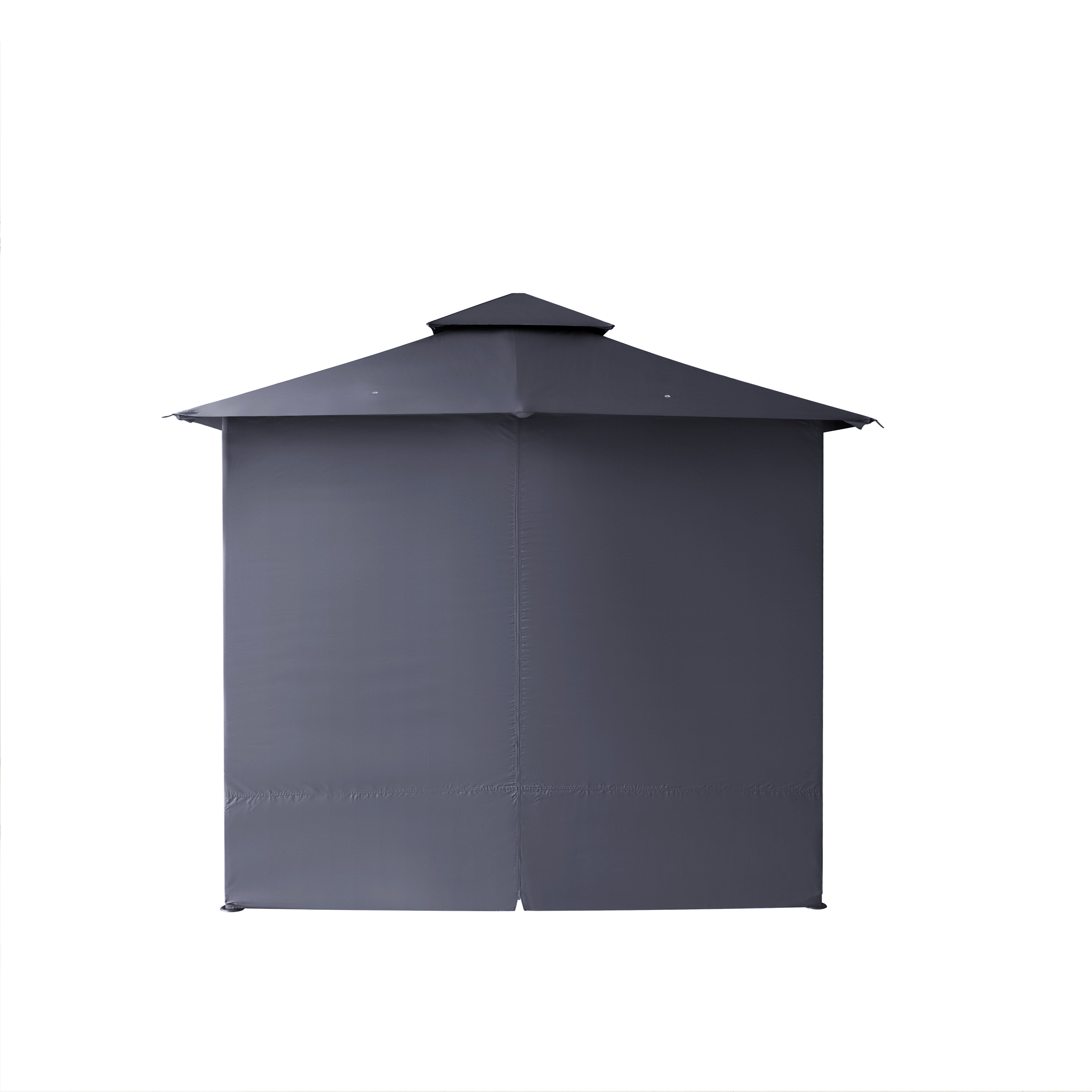 10 ft. x 12 ft. Patio Gazebo with Church Windows & Curtains
