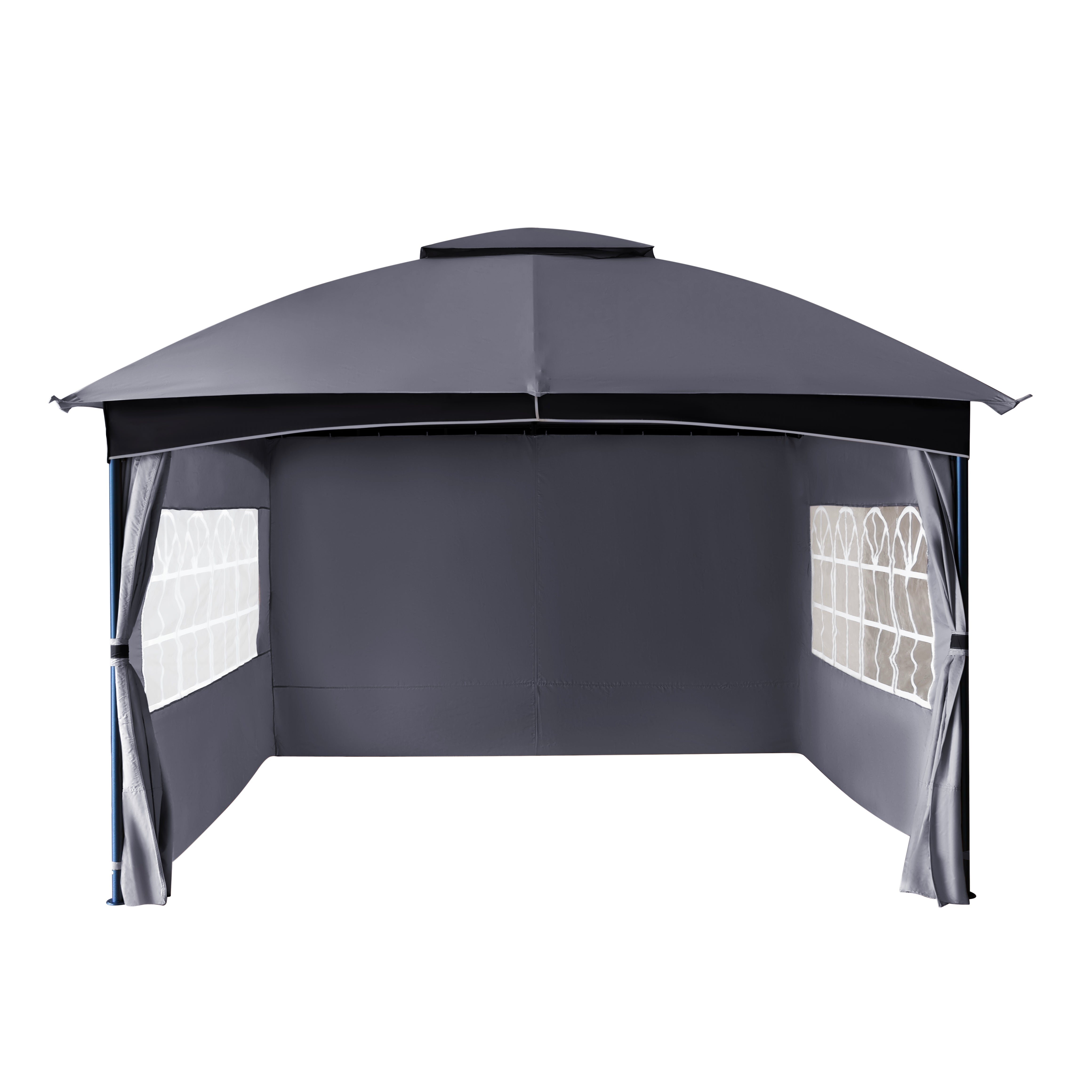 10 ft. x 12 ft. Patio Gazebo with Church Windows & Curtains