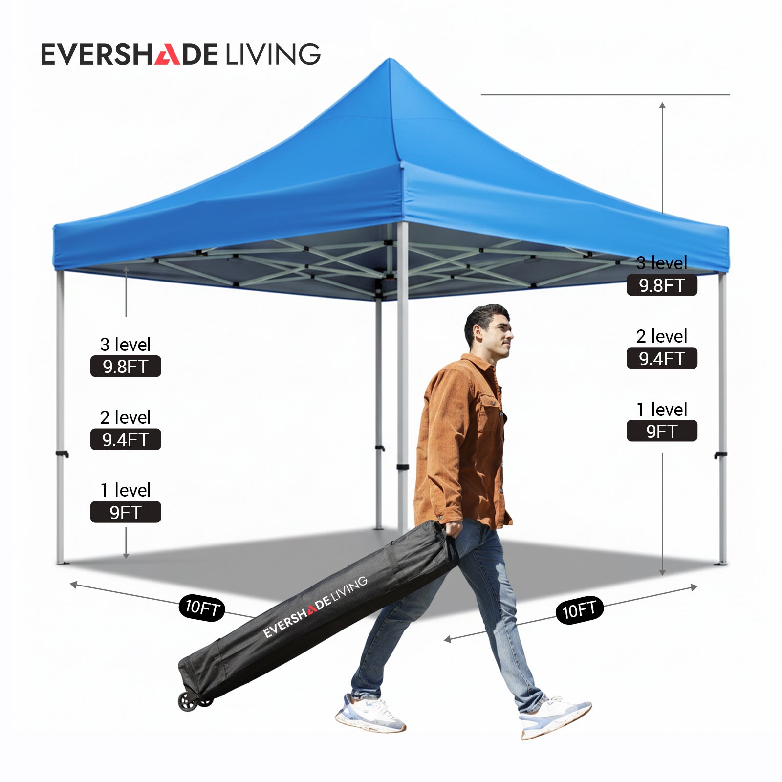10 ft. x 10 ft. Straight-Leg Pop-Up Canopy